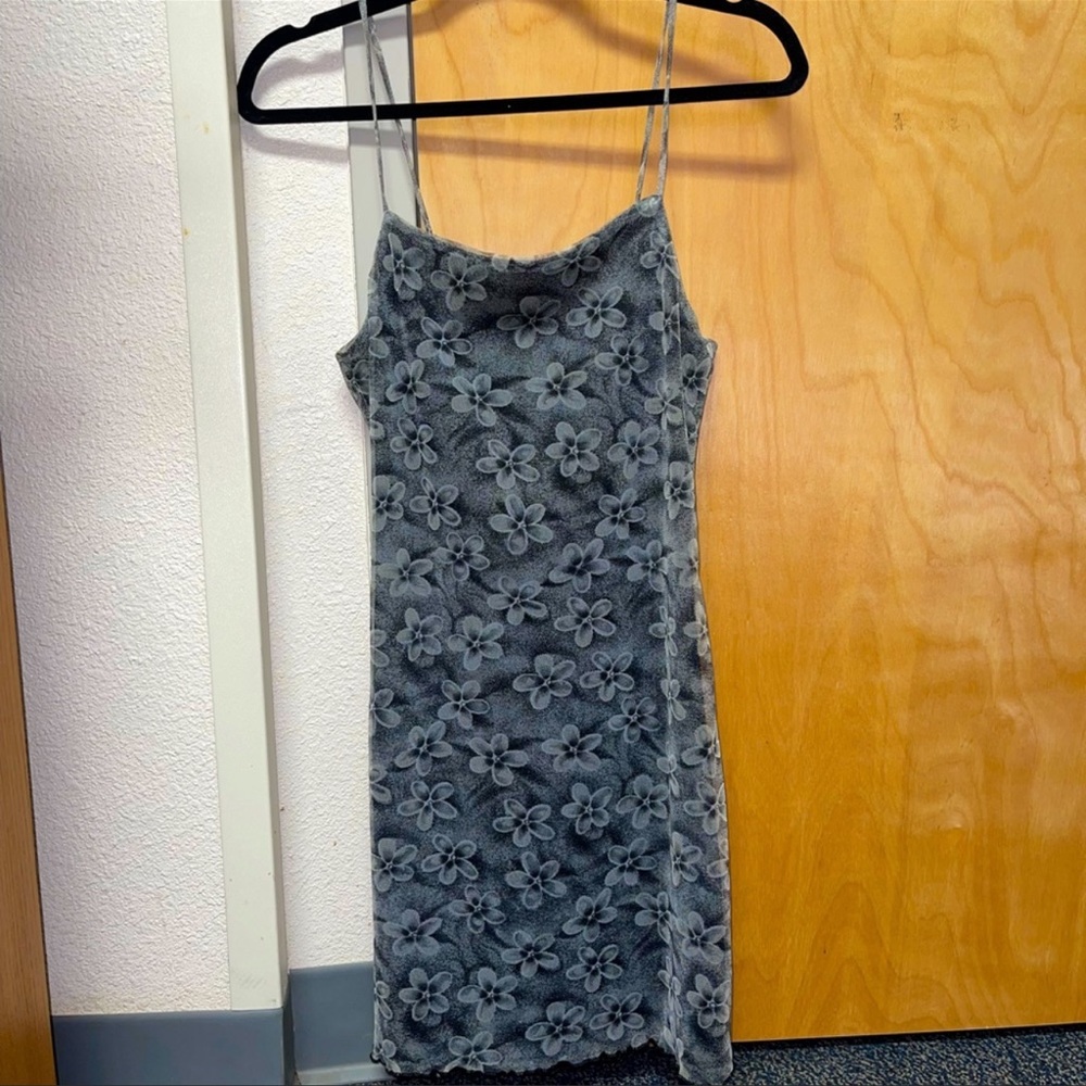 Black floral dress